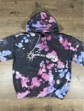 Neon Riot Looking Into The Soul Hoodie Small Graphic Tie Dye Pullover Streetwear